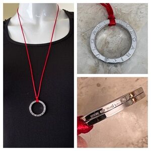 BVLGARI 925 Sterling Silver Key Ring / Pendant